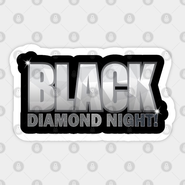 Black Diamond Night Sticker by G-Art Swiss